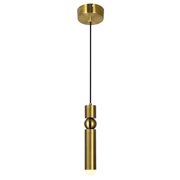 Cwi Lighting Chime LED Mini Pendant With Brass Finish 1225P5-1-625 - main